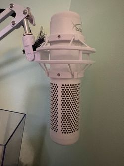 HyperX Quadcast S White USB Microphone w/ Boom Arm