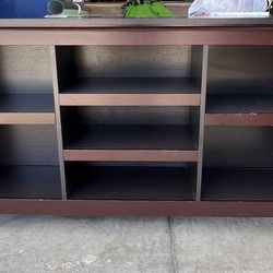 TV Stand (used) dark brown