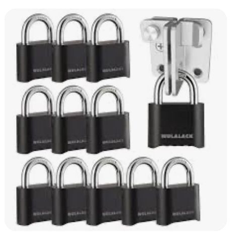 WULALACK Combination Lock Outdoor, 4 Digit 12 Pack 