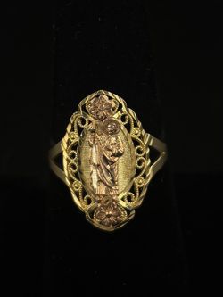 Gorgeous San Judas Tadeo ring  14K