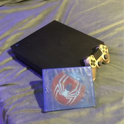 PS4 Pro For PartsWith Spider Man And Gold Controller