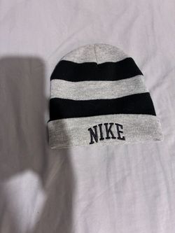 nike gray and black beanie