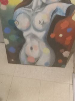 Two Beautiful Painting Of N U D E Statues I'm Actually $100 For Both