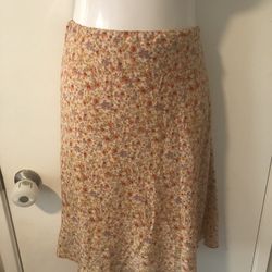 Xl Floral Midi Skirt 