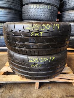 245 50R 19 FIRESTONE FIRE HAWK TIRES 2455019 USED TIRES (PAIR) MOUNT BALANCE INCLUDED