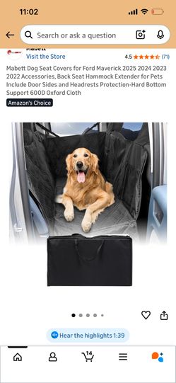 Mabett Dog Seat Cover