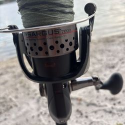🎣 Preowned Penn Sargus 7000 Reel & Preowned Penn Slammer 12-20LB 7FT Rod 🔥 
