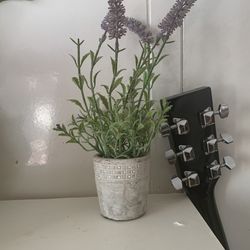 Artificial Lavender In Ceramic Pot Plant 