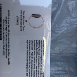 New Sealed Box Apple Watch Series SE Gold 40mm With Plum Sport Loop Cellular LTE + GPS 