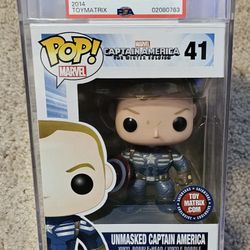 Captain America Funko #41. 2014 Pop Graded PSA 8.5