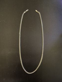 Silver Chain- Cuban Link- 22in