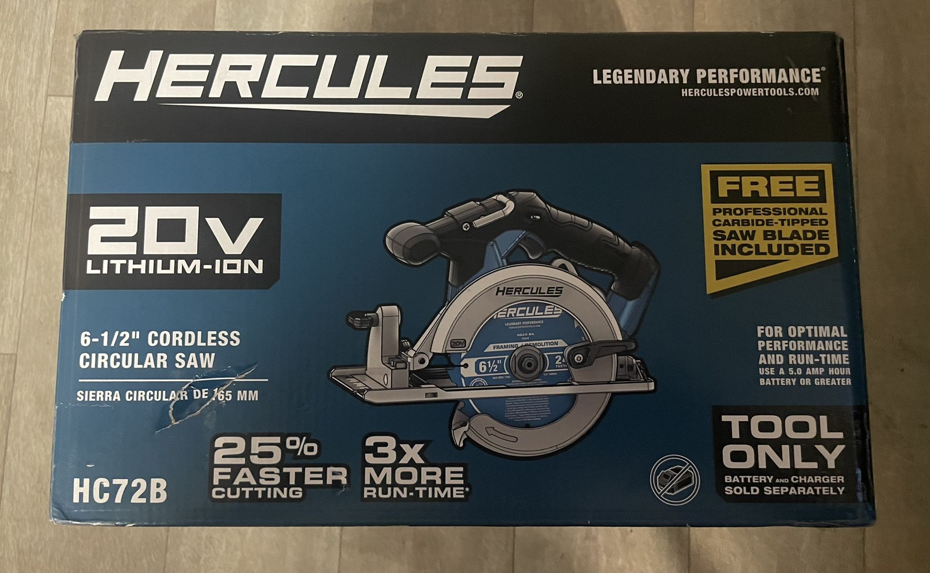 “BRAND NEW” HERCULES 20V Cordless 6-1/2 In. Circular Saw - Tool Only