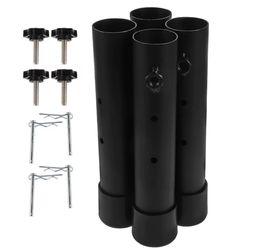 4Pcs Heavy Duty Adjustable Table Leg Extenders Straight Curved Design Stable Desk Workbench Table Height