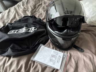 Icon Full-Face Motorcycle Helmet with Bag