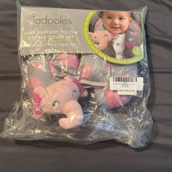 Tadpole head support and strap cover set