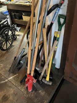 Shovels Rakes Brooms Pick Pitch Fork Axe Msuls Sledge $10-25 Ea