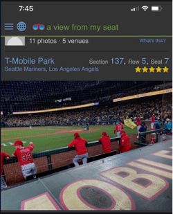 9/24 Mariners vs Angels Premium Dugout Seats (2) $200 OBO FOR BOTH & VIP PARKING PASS