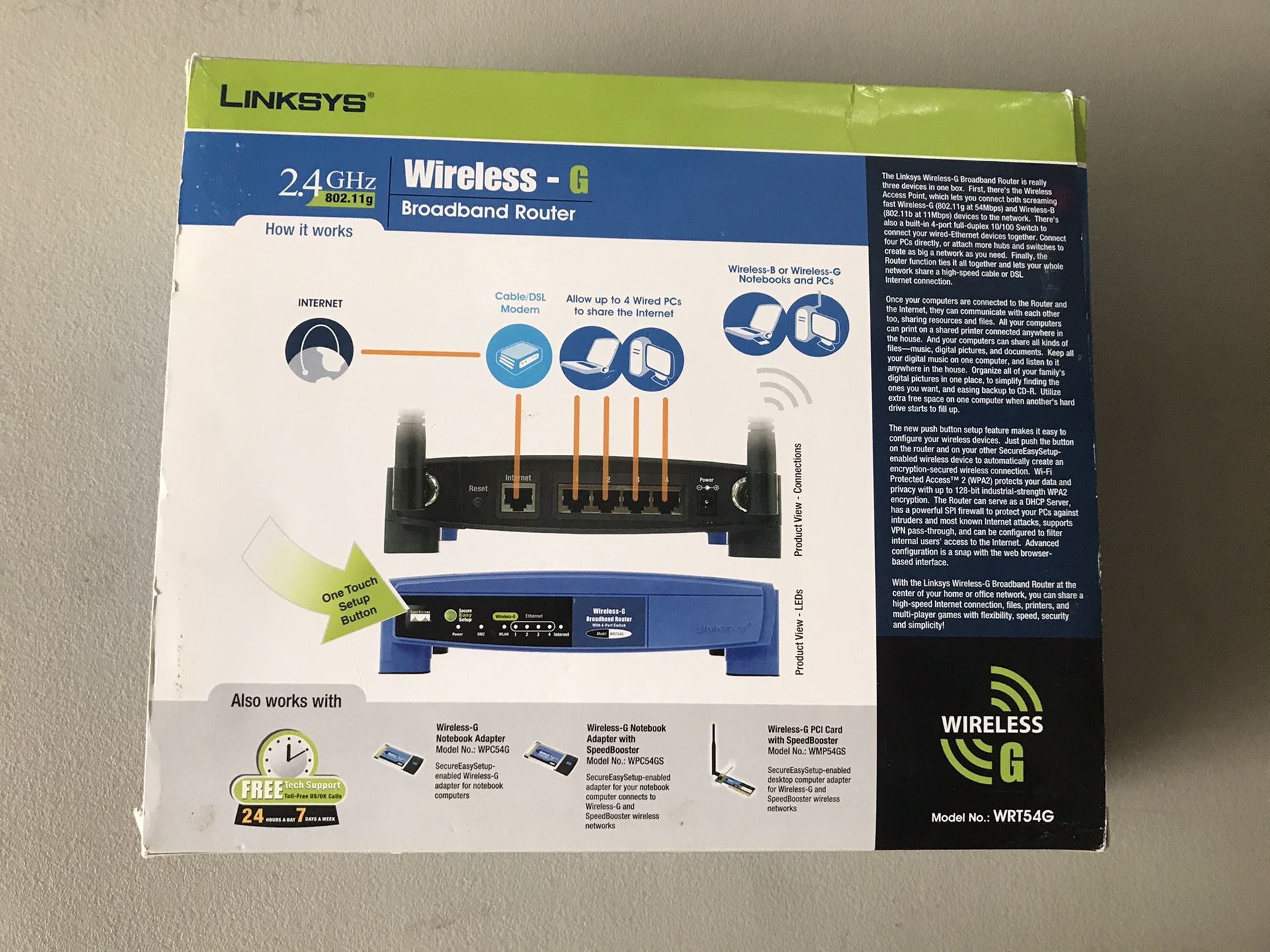 “LINKSYS” Wireless - G Broadband Router