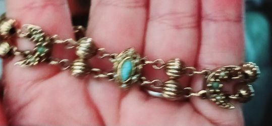 Vintage Goldette N.Y. Slide Bracelet With Security Chain 