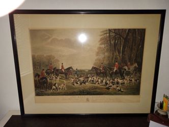 The Meet At Blagdon Vintage Framed Print 37 X 29.5