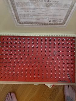 Vermont Gage Pin Gauge Set with Certificate