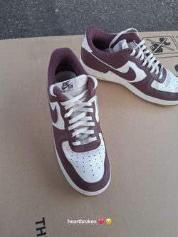 Nike Air Force 1 Low White Burgundy Sneakers
