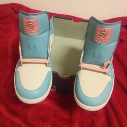 Air Jordan 1 Low SE Denim Turo Okey Blue Men Size 12