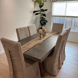Beautiful Concrete Dining Room Table