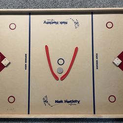 Carrom Nok Hockey Game Indoor Wooden Large Board With Sticks And Puck 47” By 35”