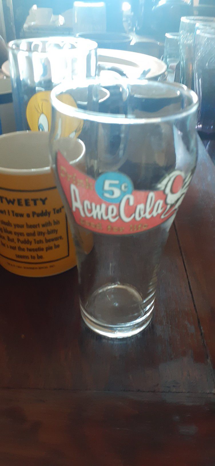 Looney tunes 1990's Vintage Acme Sylvester  Cola Glass 