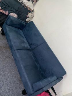 Futon couch blue