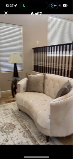 Cream velvet 3pc set $2,200 just like new