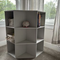 White Corner Bookshelf 