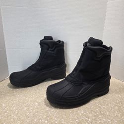 Khombu Paul Waterproof Front Zip Boots Black Men’s Size 10 