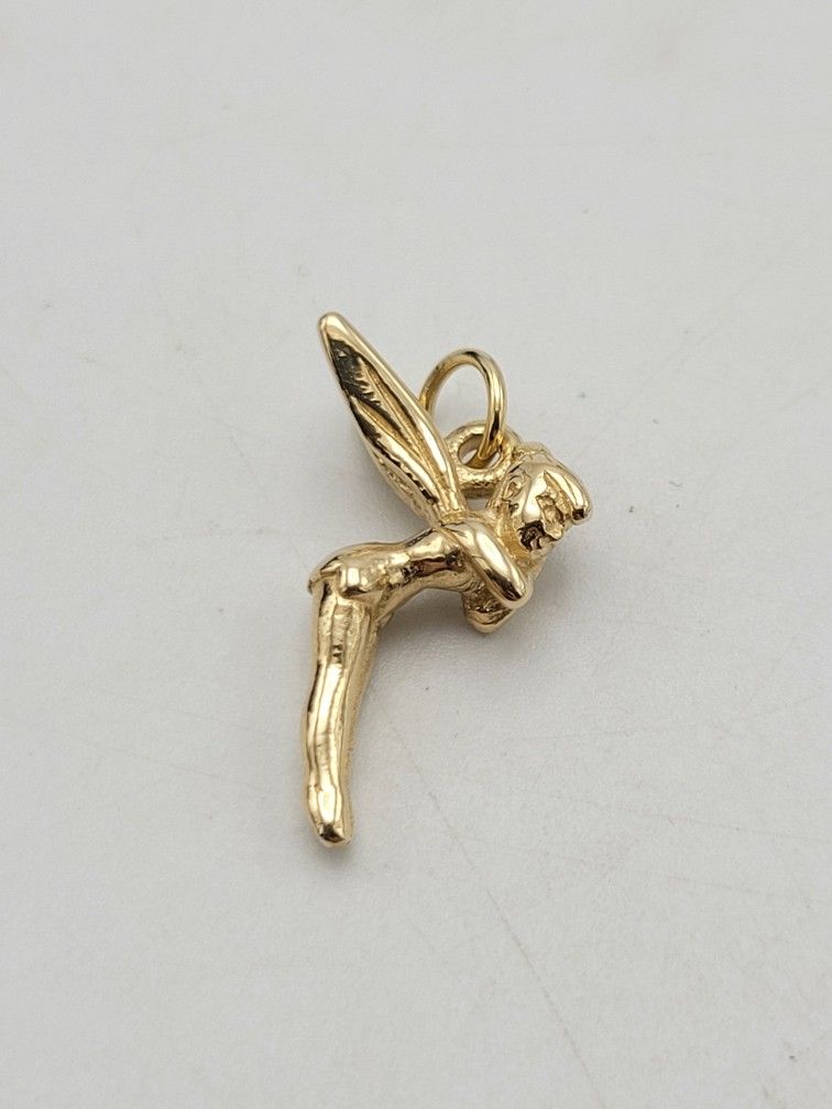 Adorable Disney Tinkerbell Charm 14kt Yellow Gold