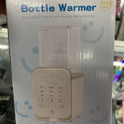 Bottle Warmer, 10-in-1 Fast Baby Bottle Warmer for Breastmilk & Formula, Baby Milk Warmer with Smart Temp Control and Night Light, Bottle Warmers for