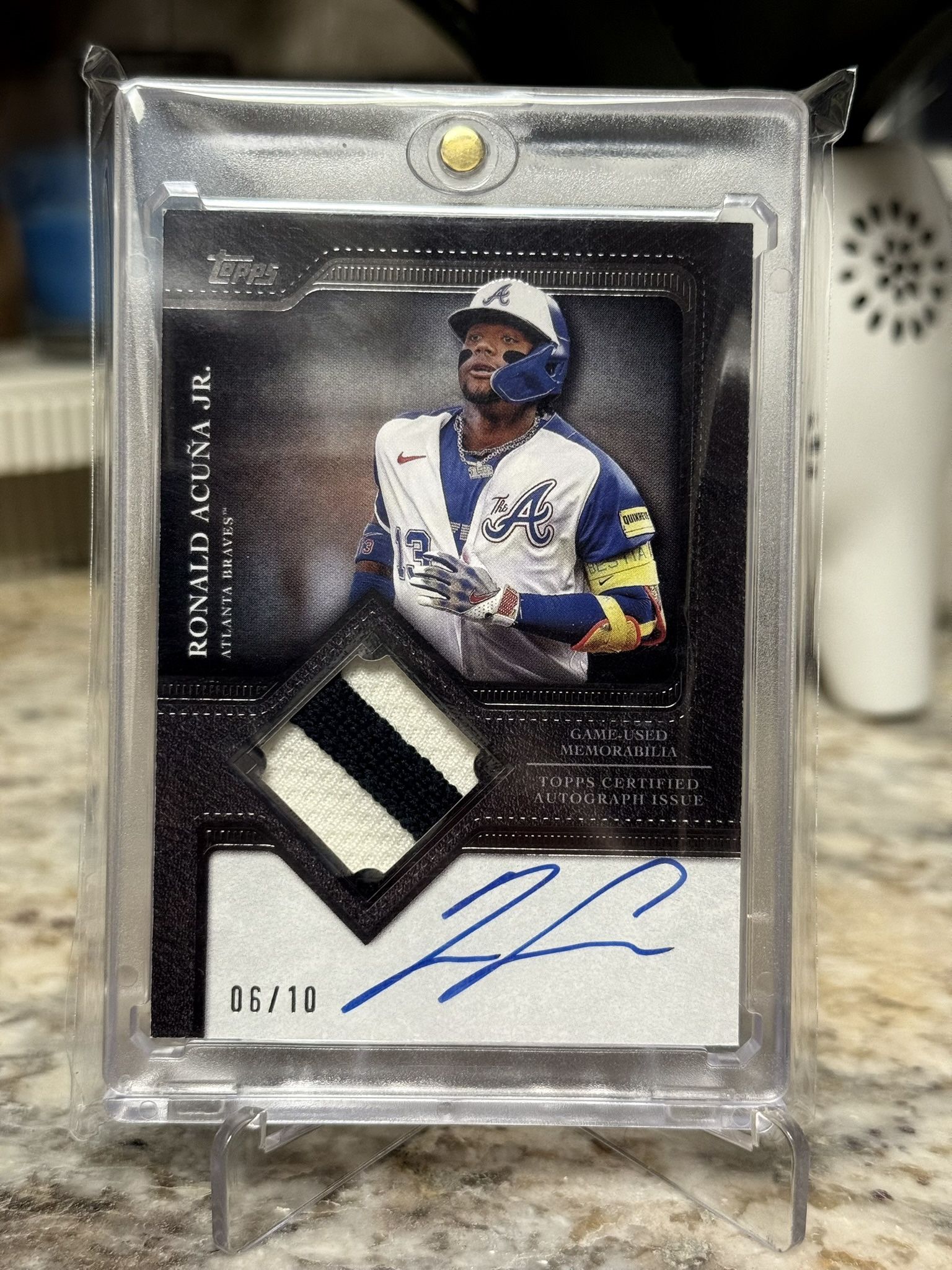 🔥 Ronald Acuña Jr. 2025 Topps Auto Patch Card /10 - On-Card Auto + Game-Used Patch 🔥