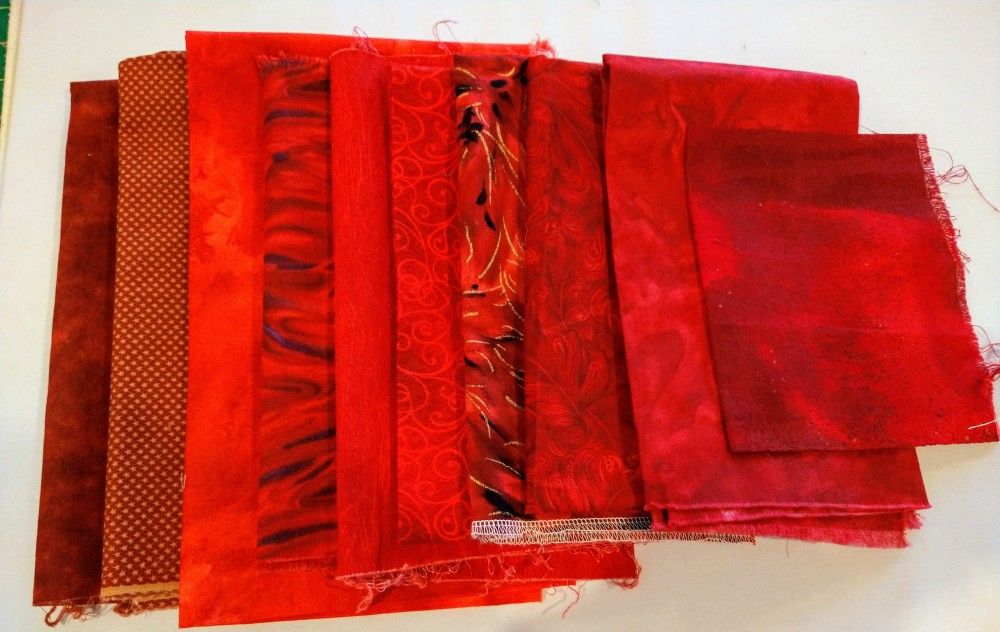 Quilt Fabric--2 1/3+ yds Red Bundle