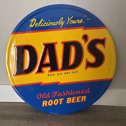Vintage Dad’s Root Beer Metal Sign 