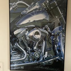 Harley-Davidson “Fatboy” Framed Print