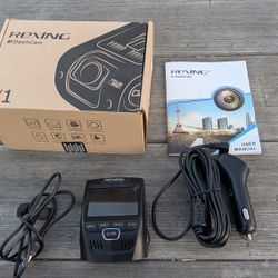 Rexing V1 Full HD 1080p Dash Cam with Box, Power Cables & Manual – Wide Angle Lens

