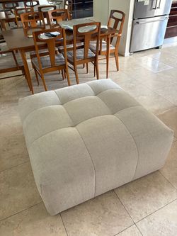 Cream Ottoman