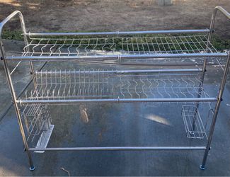Stainless Steel 2-Tier Dish Drying Rack