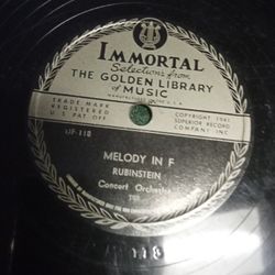 Immortal Records/78 Rpm/ Melody In F Rubinstein Concert Orchestra/ Narcissus Nevin