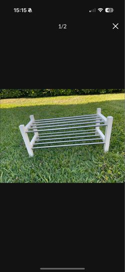 Shoe rack ikea Tjusig, white