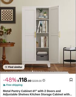 White cabinet pantry 100$