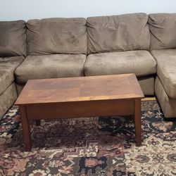 Full Sectional and Lift Top Coffee Table