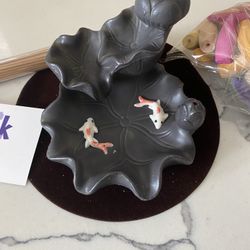 Kingsglen Ceramics lotus flower Waterfall Incense Burner