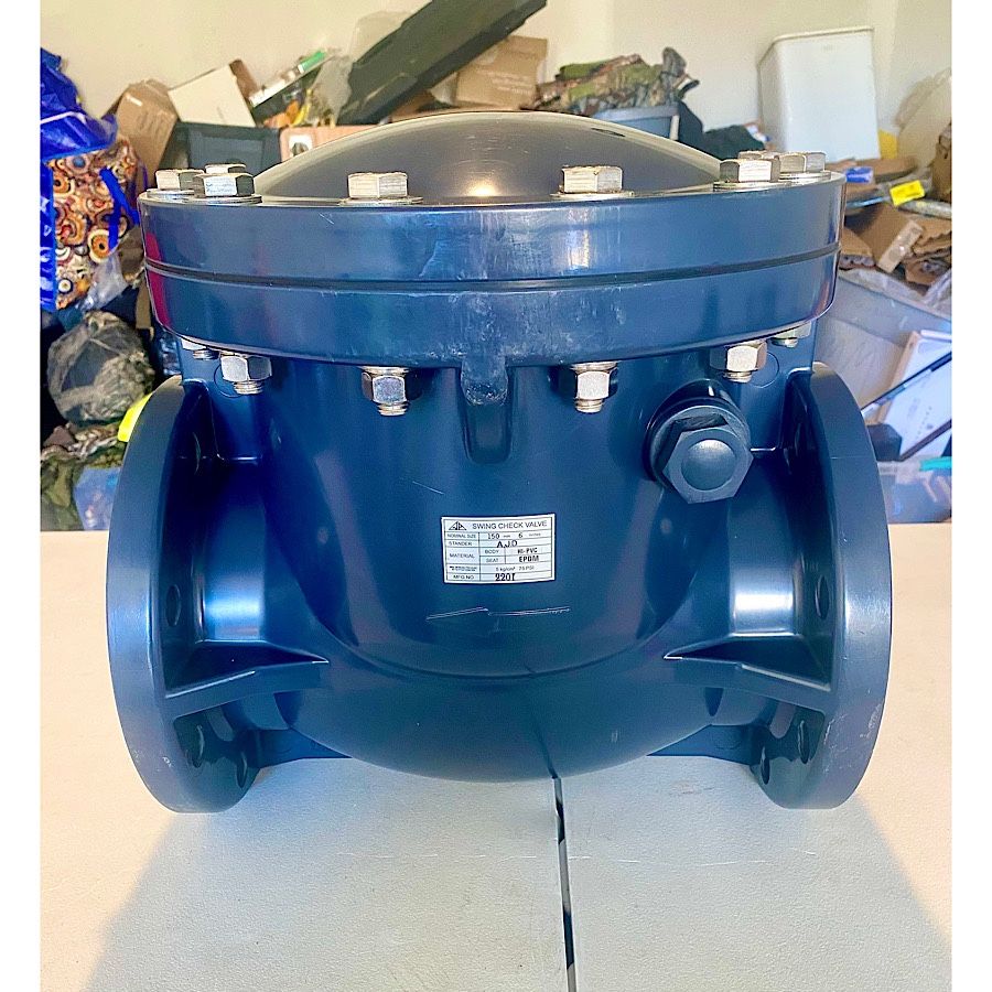 Kennedy 6” Flanged PVC Swing Check Valve | 150 PSI | Excellent Condition