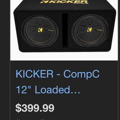 Kicker 12 Inch Subwoofers With Box